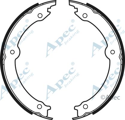 APEC BRAKING Комплект тормозных колодок, стояночная тормозная с SHU754